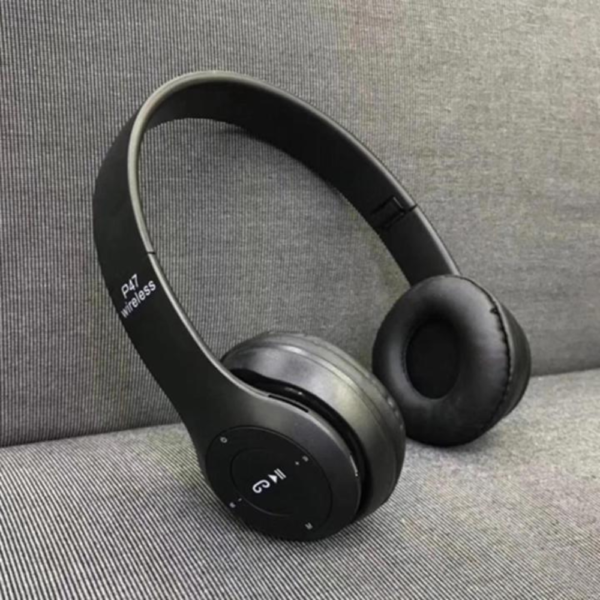 P47 Bluetooth Foldable Wireless Headphones – Noise-Cancelling, FM Radio & TF Card Support - Image 5