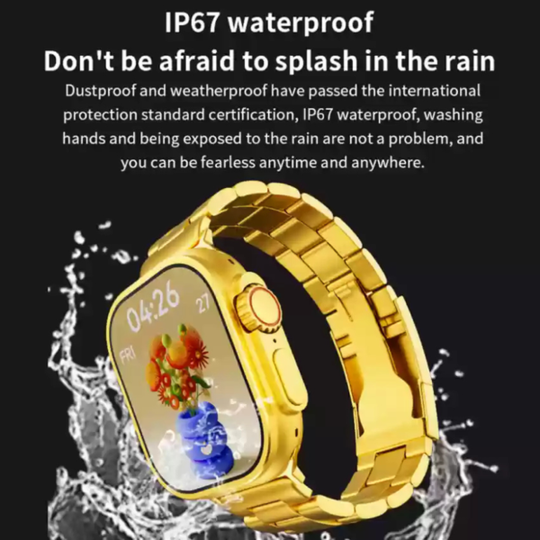 C9 Pro 24K Gold Smartwatch with AMOLED Display & IP67 Water Resistance - Image 3